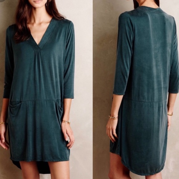 dark green tunic dress